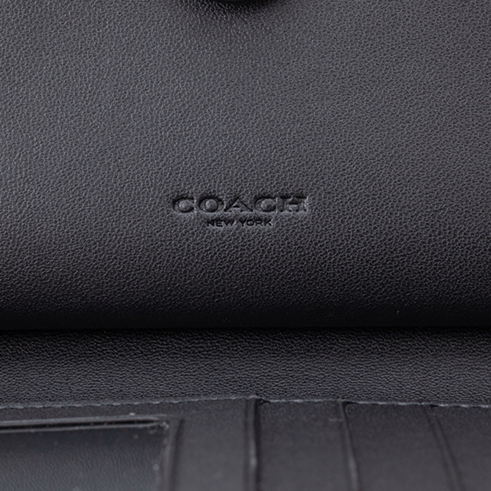 Coach Signature Color Block Long Wallet Brown - image 7